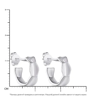 Сережки-пусети зі срібла без каменів (арт. 7518/5934)