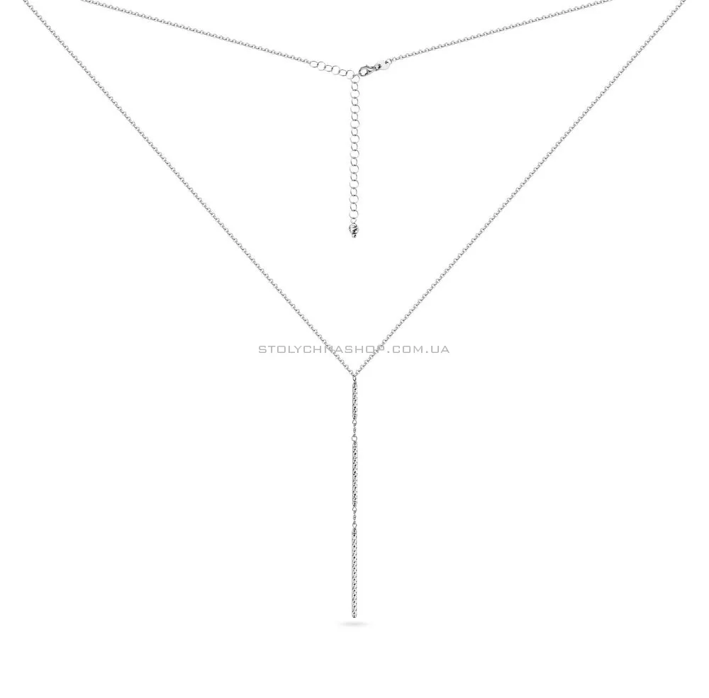 Колье-галстук Francelli с белого зотота (арт. 352043б)