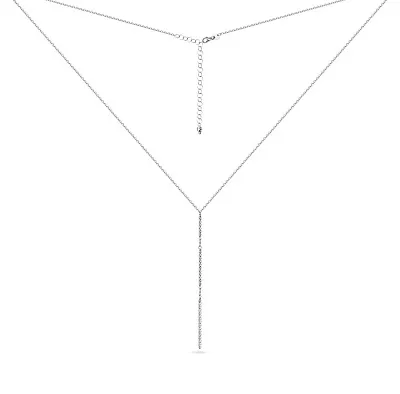 Кольє-краватка Francelli з білого золота (арт. 352043б)