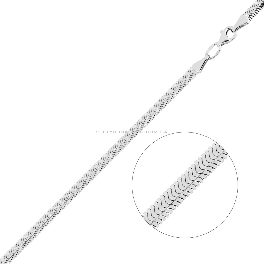 Цепочка из серебра плетения Снейк плоский (арт. 0304204п) - цена