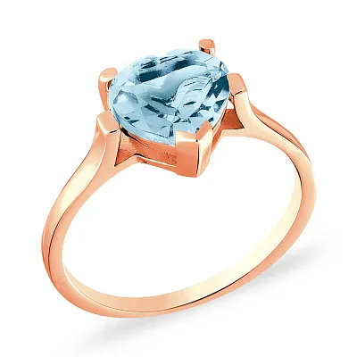 Золотое кольцо с голубым кварцем (арт. 140592ПгГ)