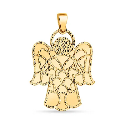 Подвеска "Ангел" из желтого золота с алмазной гранью (арт. 424479ж)