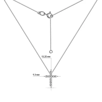Кольє з білого золота з діамантами (арт. Ц011277015б/2)