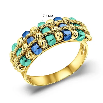 Золотое кольцо Francelli без камней (арт. 156219жсбрз)