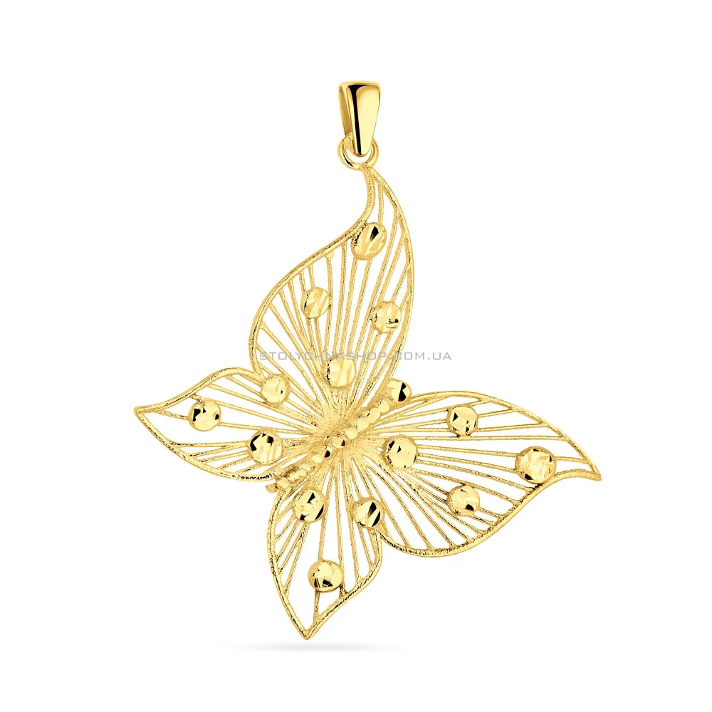Підвіс Francelli з жовтого золота в формі метелика  (арт. 424632ж) - цена