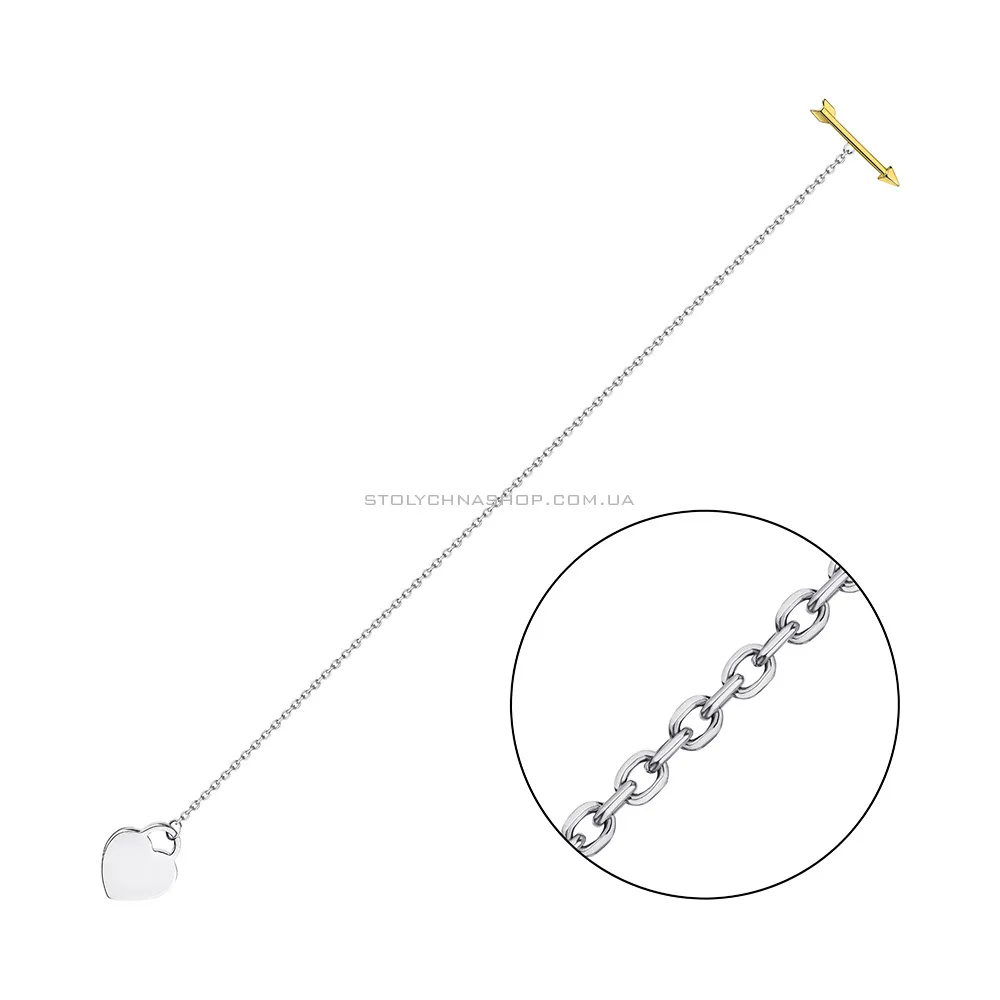 Срібний браслет з жовтим родіюванням (арт. 7509/3734бж) - цена
