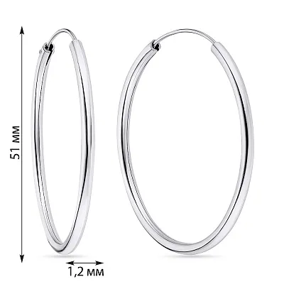 Срібні сережки-кільця (арт. 7502/2427)
