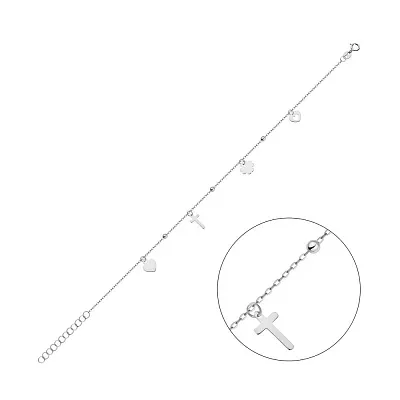 Браслет з білого золота з підвісками (арт. 325406б)