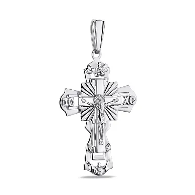 Хрестик зі срібла з розп'яттям  (арт. 7504/2-0196.0.2)