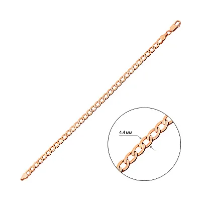 Золотий ланцюговий браслет плетіння Панцирне плоске (арт. ц311005п)