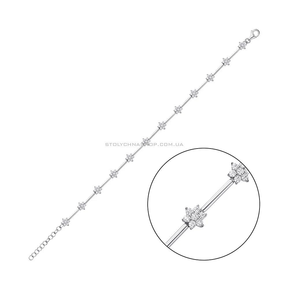 Срібний браслет з фіанітами  (арт. 7509/3870) - цена