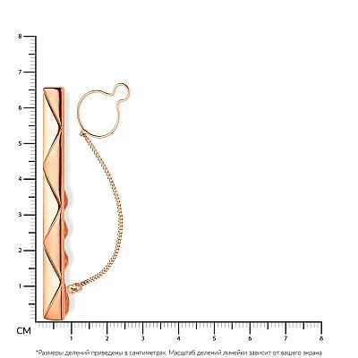Зажим для галстука из красного золота (арт. 200105м)