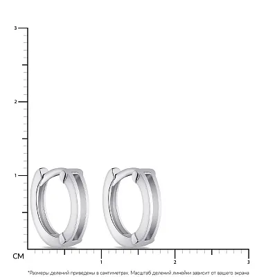 Серьги-кольца из серебра без камней (арт. 7502/4841/10)