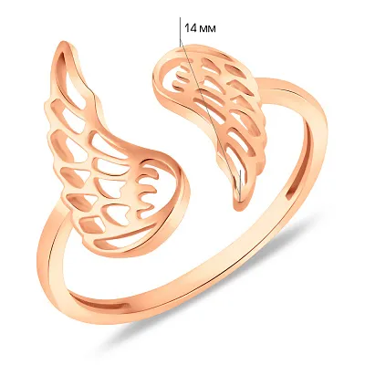 Незамкнутое кольцо Крылья из золота (арт. 155907)
