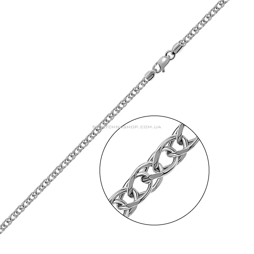 Ланцюжок з білого золота плетіння Колосок  (арт. ц3012902б)