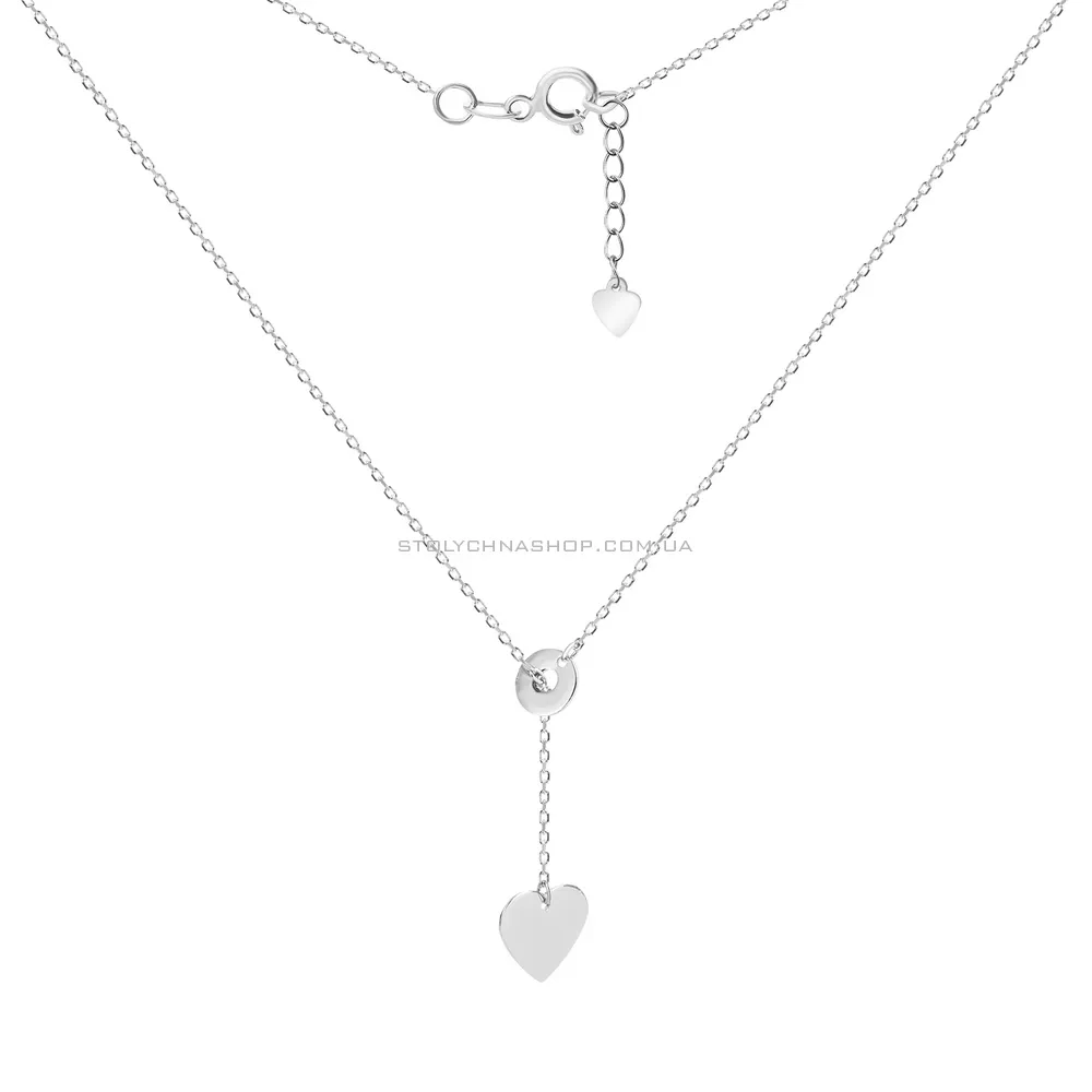 Серебряное колье «Сердце» (арт. 7507/1005)