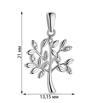 Підвіс "Дерево" з білого золота (арт. 424435б)