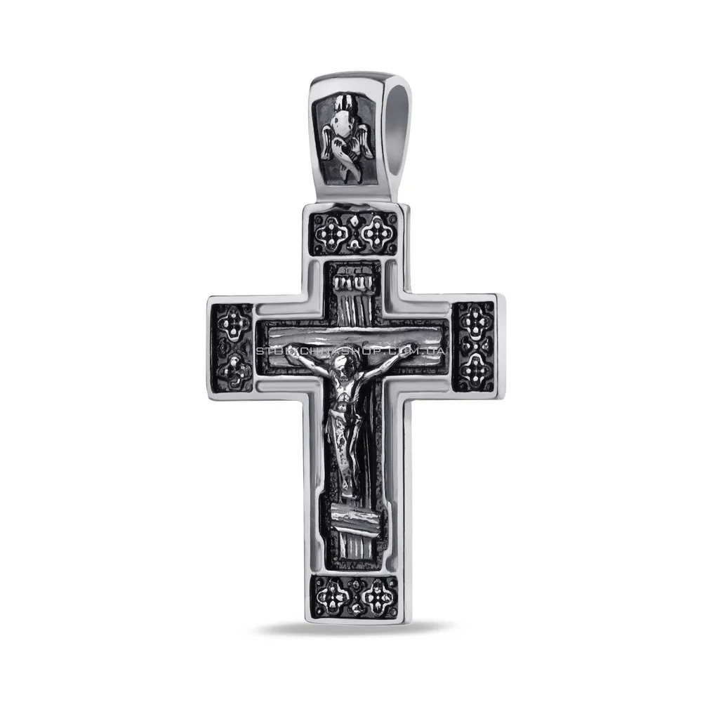 Серебряный крестик "Распятие Христово" (арт. 7904/0141ч)