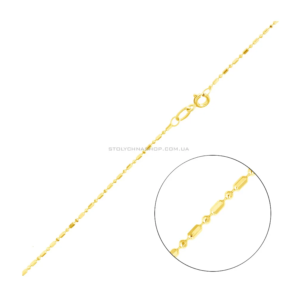 Ланцюжок з плетінням Гольф фантазійний з жовтого золота  (арт. ц3016304ж)