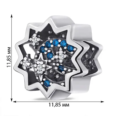 Срібний шарм "Зірка" з камінням (арт. 7903/3290ас)