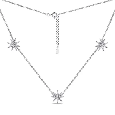 Колье из серебра Звезды с фианитами (арт. 7507/1824)