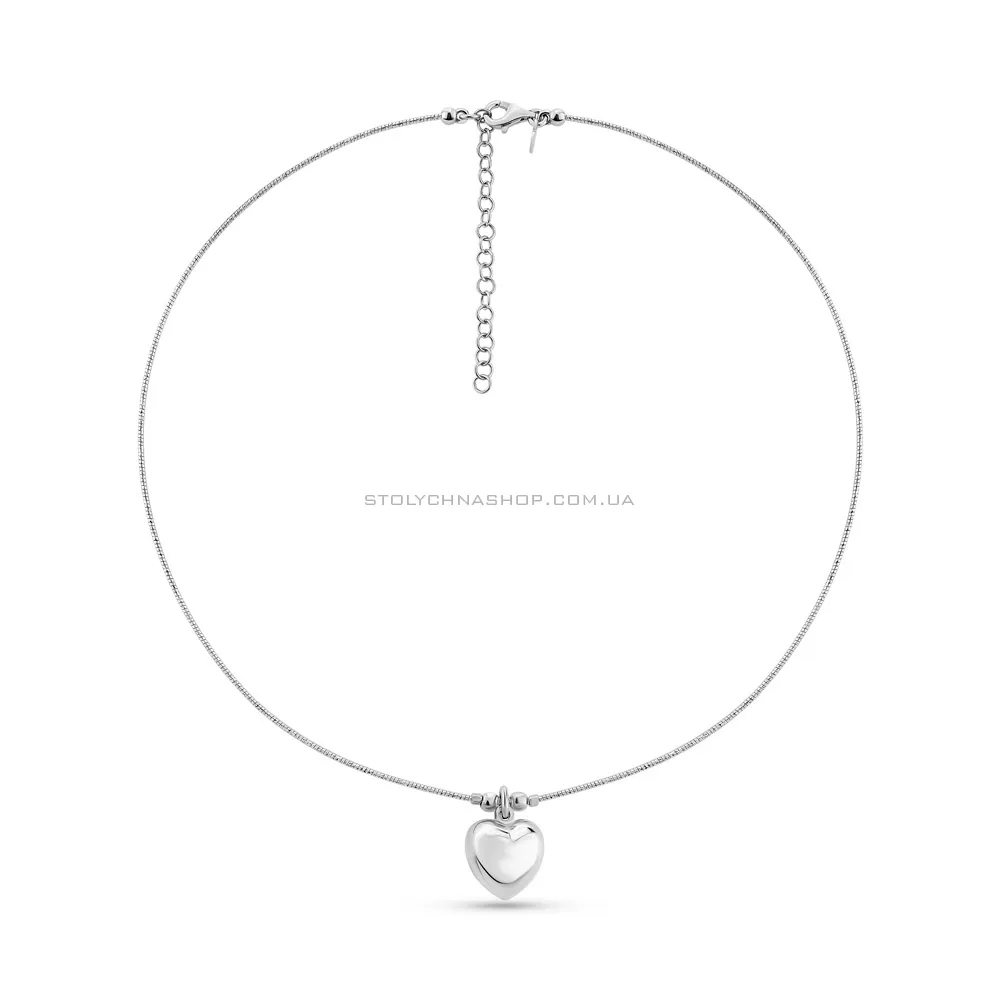 Серебряное колье Сердце  (арт. 7507/2074) - цена