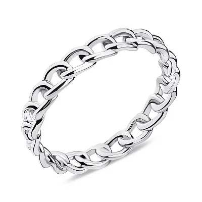 Серебряное кольцо Звенья без камней (арт. 7501/6378)