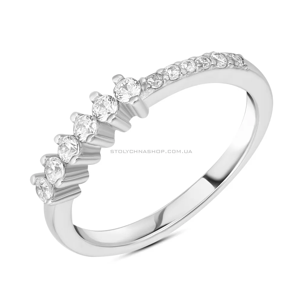 Серебряное кольцо с фианитами (арт. 7501/4831) - цена
