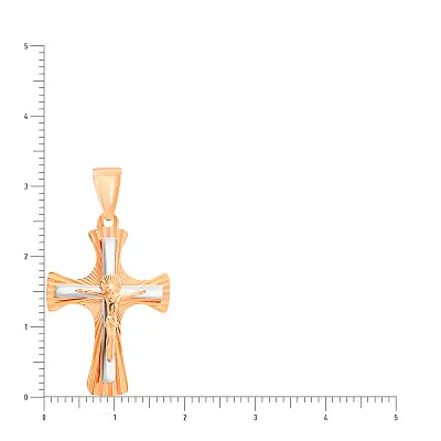 Золотий натільний хрестик з розп'яттям (арт. 503842кб)