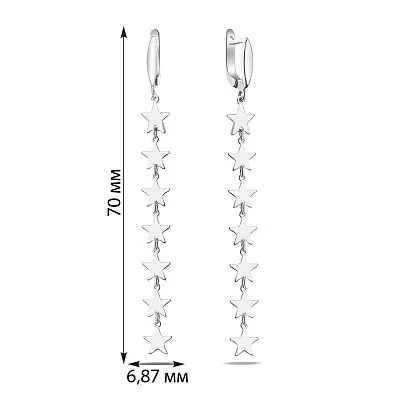 Срібні сережки «Зірочки» (арт. 7502/3733)