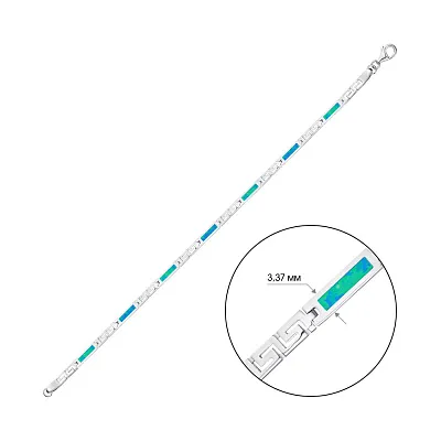 Серебряный браслет с опалом (арт. 7509/2239Пос)