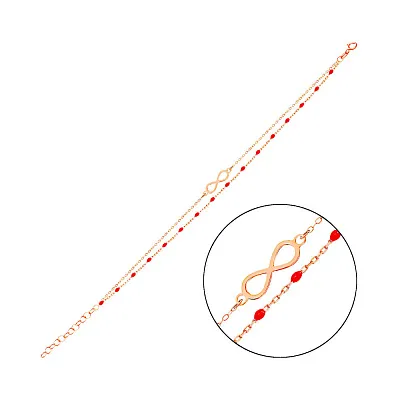 Браслет «Нескінченність» з золота з емаллю (арт. 324884ек)