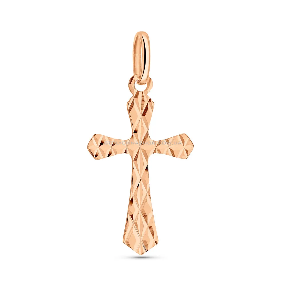 Крестик из красного золота  (арт. 424866) - цена