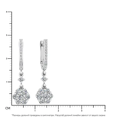 Сережки з білого золота з діамантами  (арт. С0113161090б)