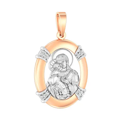 Золота ладанка іконка Божа Матір «Володимирська» (арт. 440629)