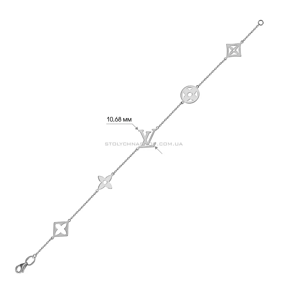 Браслет из белого золота (арт. 322241б) - 2 - цена