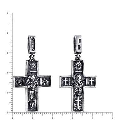 Срібний натільний хрестик (арт. 7904/0321-ч)