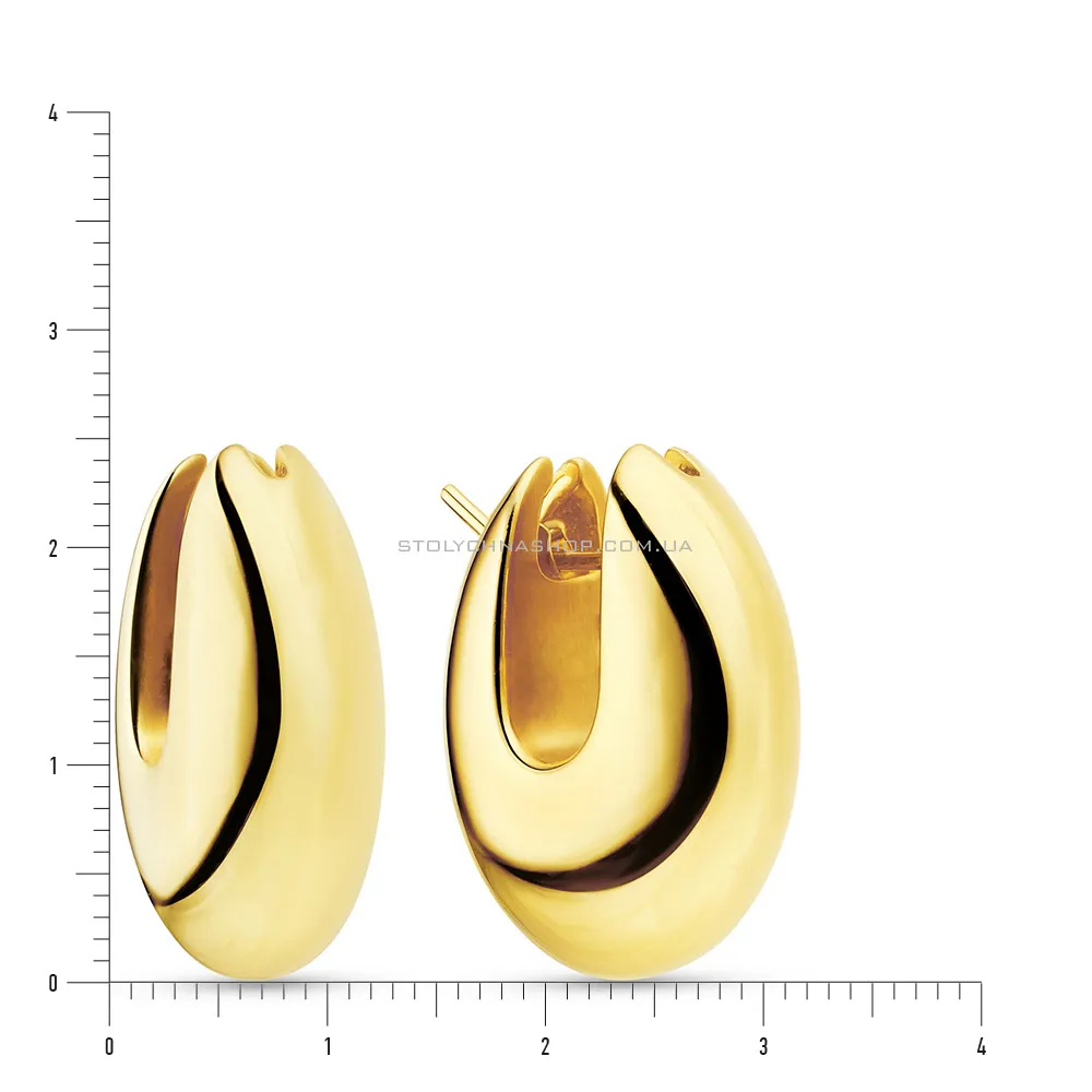 Золоті сережки Francelli (арт. 106838ж) - 2 - цена