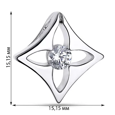 Срібна підвіска з фіанітом (арт. 7503/2693)