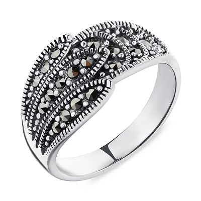 Серебряное кольцо с марказитами (арт. 7401/5056мрк)