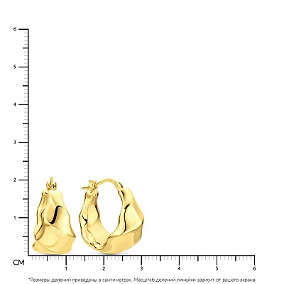 Золоті сережки-кільця Francelli в жовтому кольорі металу (арт. 109779/20ж)