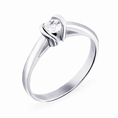 Серебряное кольцо с белым фианитом (арт. 7501/3584)