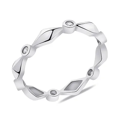 Кольцо из серебра с фианитами  (арт. 7501/6170)