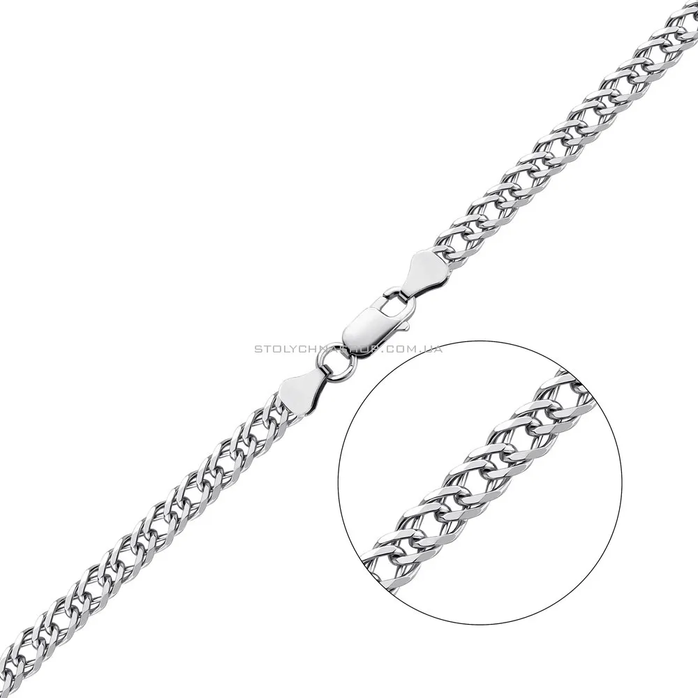 Ланцюжок зі срібла в плетінні Подвійний Ромб (арт. 0303109) - цена