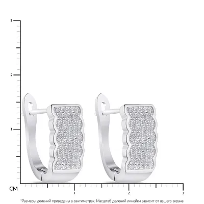 Сережки из серебра с фианитами (арт. 7502/4316)