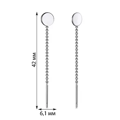 Серебряные серьги протяжки  (арт. 7502/3388)