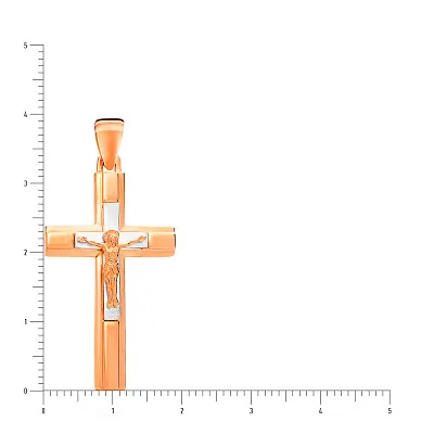 Нательный крестик с распятием из золота (арт. 501576кбм)