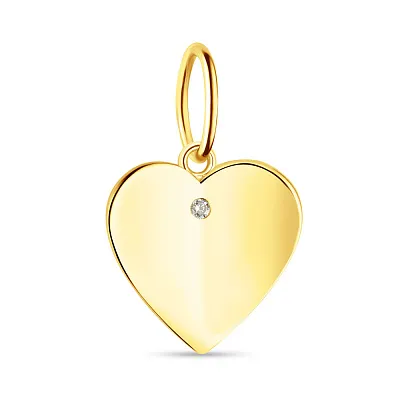 Підвіс "Серце" з жовтого золота  (арт. 424504ж)