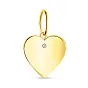Подвес "Сердце" из желтого золота  (арт. 424504ж)