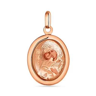 Ладанка з золота «Божа Матір з немовлям» (арт. 420107В)